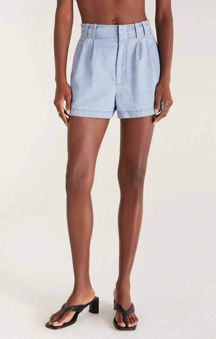 farah short | chambray