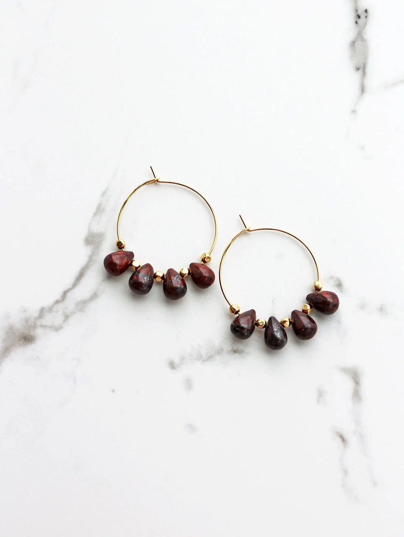 brown jasper earrings