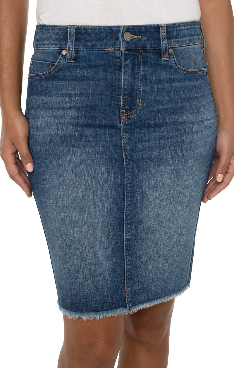 Vintage Knee Length Jean Skirt ‼️Depop Payments... - Depop